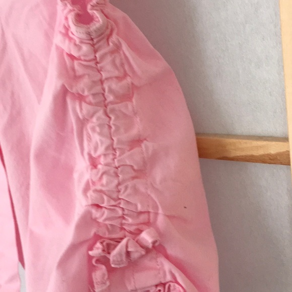 2 Infant Ruffled Ruched Cotton Dresses, button-up in back - Picture 5 of 10